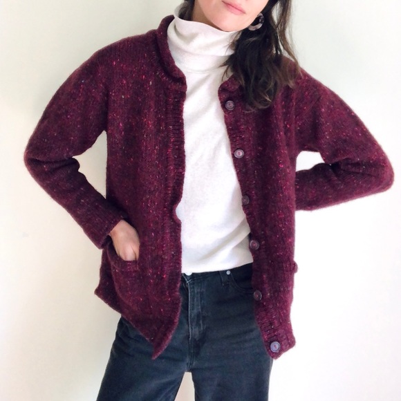 Irish Inspirations Sweaters - Speckled 100% wool cardigan